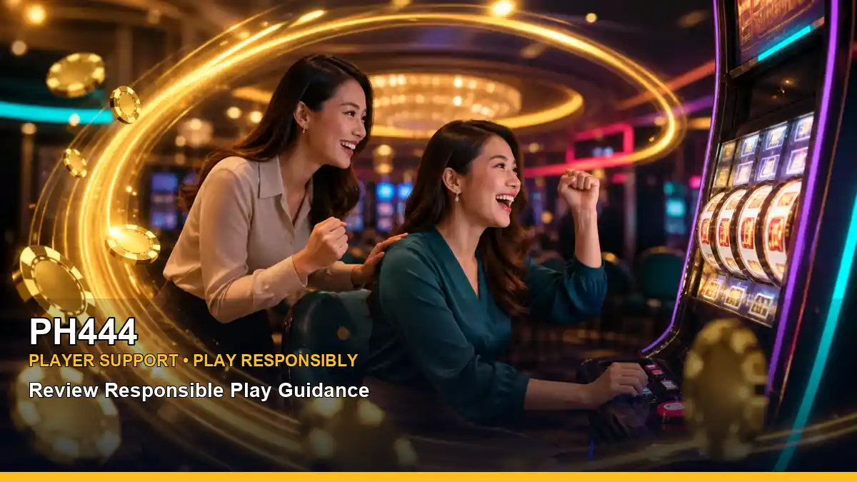 PH444 cashback rewards page with an energetic casino layout for Philippine players