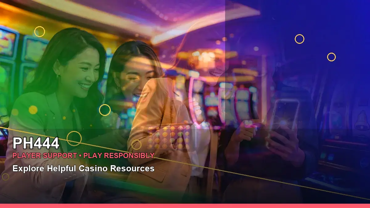 PH444 mobile casino play with coins, cashback, and reward highlights